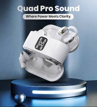 QuadBeat Pro Earbuds – Premium Wireless Audio with Smart LED Display